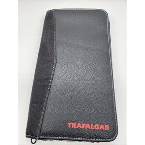 Trafalgar Passport Wallet Case Travel Organizer Zip Closure 5.25 x 9.5 Black